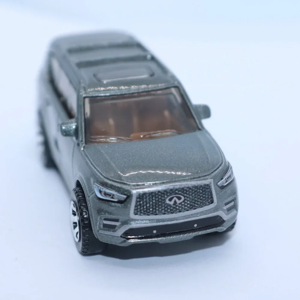 Matchbox QX80 Custom keychain 1:64 scale gray diecast